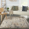 image:imageNourison Home Concerto Abstract Ivory Grey Blue 3 x 5 Oval Area Rug Easy Cleaning Non Shedding Bed Room Living Room Dining Room Kitchen 3x5Beige Grey