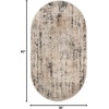 image:imageNourison Home Concerto Abstract Ivory Grey Blue 3 x 5 Oval Area Rug Easy Cleaning Non Shedding Bed Room Living Room Dining Room Kitchen 3x5Beige Grey
