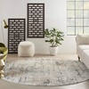 image:imageNourison Home Concerto Abstract Ivory Grey Blue 3 x 5 Oval Area Rug Easy Cleaning Non Shedding Bed Room Living Room Dining Room Kitchen 3x5Beige Grey