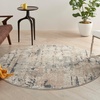 image:imageNourison Home Concerto Abstract Ivory Grey Blue 3 x 5 Oval Area Rug Easy Cleaning Non Shedding Bed Room Living Room Dining Room Kitchen 3x5Beige Grey
