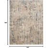 image:imageNourison Home Concerto Abstract Ivory Grey Blue 3 x 5 Oval Area Rug Easy Cleaning Non Shedding Bed Room Living Room Dining Room Kitchen 3x5Beige Grey