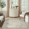 image:imageNourison Home Concerto Abstract Ivory Grey Blue 3 x 5 Oval Area Rug Easy Cleaning Non Shedding Bed Room Living Room Dining Room Kitchen 3x5Cream Grey