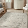 image:imageNourison Home Concerto Abstract Ivory Grey Blue 3 x 5 Oval Area Rug Easy Cleaning Non Shedding Bed Room Living Room Dining Room Kitchen 3x5Cream Grey