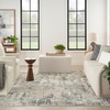 image:imageNourison Home Concerto Abstract Ivory Grey Blue 3 x 5 Oval Area Rug Easy Cleaning Non Shedding Bed Room Living Room Dining Room Kitchen 3x5Ivory Blue Grey
