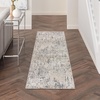 image:imageNourison Home Concerto Abstract Ivory Grey Blue 3 x 5 Oval Area Rug Easy Cleaning Non Shedding Bed Room Living Room Dining Room Kitchen 3x5Ivory Blue Grey