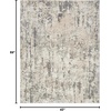 image:imageNourison Home Concerto Abstract Ivory Grey Blue 3 x 5 Oval Area Rug Easy Cleaning Non Shedding Bed Room Living Room Dining Room Kitchen 3x5Ivory Blue Grey