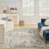 image:imageNourison Home Concerto Abstract Ivory Grey Blue 3 x 5 Oval Area Rug Easy Cleaning Non Shedding Bed Room Living Room Dining Room Kitchen 3x5Ivory Blue Grey