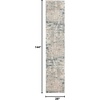 image:imageNourison Home Concerto Abstract Ivory Grey Blue 3 x 5 Oval Area Rug Easy Cleaning Non Shedding Bed Room Living Room Dining Room Kitchen 3x5Ivory Grey Blue