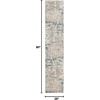 image:imageNourison Home Concerto Abstract Ivory Grey Blue 3 x 5 Oval Area Rug Easy Cleaning Non Shedding Bed Room Living Room Dining Room Kitchen 3x5Ivory Grey Blue