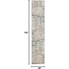 image:imageNourison Home Concerto Abstract Ivory Grey Blue 3 x 5 Oval Area Rug Easy Cleaning Non Shedding Bed Room Living Room Dining Room Kitchen 3x5Ivory Grey Blue