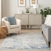 image:imageNourison Home Concerto Abstract Ivory Grey Blue 3 x 5 Oval Area Rug Easy Cleaning Non Shedding Bed Room Living Room Dining Room Kitchen 3x5Ivory Grey Blue