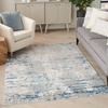 image:imageNourison Home Concerto Abstract Ivory Grey Blue 3 x 5 Oval Area Rug Easy Cleaning Non Shedding Bed Room Living Room Dining Room Kitchen 3x5Ivory Grey Blue