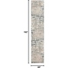 image:imageNourison Home Concerto Abstract Ivory Grey Blue 3 x 5 Oval Area Rug Easy Cleaning Non Shedding Bed Room Living Room Dining Room Kitchen 3x5Ivory Grey Blue