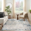 image:imageNourison Home Concerto Abstract Ivory Grey Blue 3 x 5 Oval Area Rug Easy Cleaning Non Shedding Bed Room Living Room Dining Room Kitchen 3x5Ivory Grey Blue