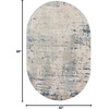 image:imageNourison Home Concerto Abstract Ivory Grey Blue 3 x 5 Oval Area Rug Easy Cleaning Non Shedding Bed Room Living Room Dining Room Kitchen 3x5Ivory Grey Blue