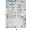 image:imageNourison Home Concerto Abstract Ivory Grey Blue 3 x 5 Oval Area Rug Easy Cleaning Non Shedding Bed Room Living Room Dining Room Kitchen 3x5Ivory Grey Blue