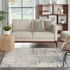 image:imageNourison Home Concerto Abstract Ivory Grey Blue 3 x 5 Oval Area Rug Easy Cleaning Non Shedding Bed Room Living Room Dining Room Kitchen 3x5Ivory Grey Blue