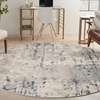 image:imageNourison Home Concerto Abstract Ivory Grey Blue 3 x 5 Oval Area Rug Easy Cleaning Non Shedding Bed Room Living Room Dining Room Kitchen 3x5Ivory Grey Blue