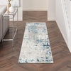 image:imageNourison Home Concerto Abstract Ivory Grey Blue 3 x 5 Oval Area Rug Easy Cleaning Non Shedding Bed Room Living Room Dining Room Kitchen 3x5Ivory Grey Blue