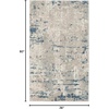 image:imageNourison Home Concerto Abstract Ivory Grey Blue 3 x 5 Oval Area Rug Easy Cleaning Non Shedding Bed Room Living Room Dining Room Kitchen 3x5Ivory Grey Blue