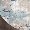 image:imageNourison Home Concerto Abstract Ivory Grey Blue 3 x 5 Oval Area Rug Easy Cleaning Non Shedding Bed Room Living Room Dining Room Kitchen 3x5Ivory Grey Blue