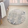 image:imageNourison Home Concerto Abstract Ivory Grey Blue 3 x 5 Oval Area Rug Easy Cleaning Non Shedding Bed Room Living Room Dining Room Kitchen 3x5Ivory Grey Blue