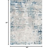 image:imageNourison Home Concerto Abstract Ivory Grey Blue 3 x 5 Oval Area Rug Easy Cleaning Non Shedding Bed Room Living Room Dining Room Kitchen 3x5Ivory Grey Blue