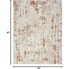 image:imageNourison Home Concerto Abstract Ivory Grey Blue 3 x 5 Oval Area Rug Easy Cleaning Non Shedding Bed Room Living Room Dining Room Kitchen 3x5Ivory Rust