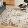 image:imageNourison Home Concerto Abstract Ivory Grey Blue 3 x 5 Oval Area Rug Easy Cleaning Non Shedding Bed Room Living Room Dining Room Kitchen 3x5Ivory Rust