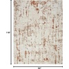 image:imageNourison Home Concerto Abstract Ivory Grey Blue 3 x 5 Oval Area Rug Easy Cleaning Non Shedding Bed Room Living Room Dining Room Kitchen 3x5Ivory Rust