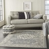 image:imageNourison Home Concerto Grey Ivory 3 x 5 Area Rug  Easy Clean Non Shedding Bed Room Living Room Dining Room Kitchen 3 x 5Grey Ivory