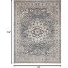 image:imageNourison Home Concerto Grey Ivory 3 x 5 Area Rug  Easy Clean Non Shedding Bed Room Living Room Dining Room Kitchen 3 x 5Grey Ivory