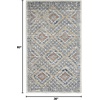 image:imageNourison Home Concerto Grey Ivory Blue 3 x 5 Area Rug  Easy Clean Non Shedding Bed Room Living Room Dining Room Kitchen 3 x 5BlueIvory