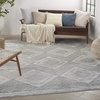 image:imageNourison Home Concerto Grey Ivory Blue 3 x 5 Area Rug  Easy Clean Non Shedding Bed Room Living Room Dining Room Kitchen 3 x 5GreyIvoryBlue