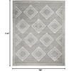 image:imageNourison Home Concerto Grey Ivory Blue 3 x 5 Area Rug  Easy Clean Non Shedding Bed Room Living Room Dining Room Kitchen 3 x 5GreyIvoryBlue