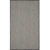 image:imageNourison Home Courtyard Ivory Silver 3 x 5 Oval Area Rug  Easy Clean Non Shedding Bed Room Living Room Dining Room Kitchen 3 x 5 OvalBlack White
