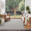 image:imageNourison Home Courtyard Ivory Silver 3 x 5 Oval Area Rug  Easy Clean Non Shedding Bed Room Living Room Dining Room Kitchen 3 x 5 OvalBlack White