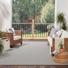 image:imageNourison Home Courtyard Ivory Silver 3 x 5 Oval Area Rug  Easy Clean Non Shedding Bed Room Living Room Dining Room Kitchen 3 x 5 OvalBlack White