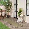 image:imageNourison Home Courtyard Ivory Silver 3 x 5 Oval Area Rug  Easy Clean Non Shedding Bed Room Living Room Dining Room Kitchen 3 x 5 OvalGreen