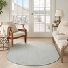 image:imageNourison Home Courtyard Ivory Silver 3 x 5 Oval Area Rug  Easy Clean Non Shedding Bed Room Living Room Dining Room Kitchen 3 x 5 OvalIvory Aqua
