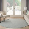 image:imageNourison Home Courtyard Ivory Silver 3 x 5 Oval Area Rug  Easy Clean Non Shedding Bed Room Living Room Dining Room Kitchen 3 x 5 OvalIvory Aqua