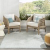 image:imageNourison Home Courtyard Ivory Silver 3 x 5 Oval Area Rug  Easy Clean Non Shedding Bed Room Living Room Dining Room Kitchen 3 x 5 OvalIvory Aqua