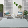 image:imageNourison Home Courtyard Ivory Silver 3 x 5 Oval Area Rug  Easy Clean Non Shedding Bed Room Living Room Dining Room Kitchen 3 x 5 OvalIvory Aqua