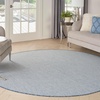 image:imageNourison Home Courtyard Ivory Silver 3 x 5 Oval Area Rug  Easy Clean Non Shedding Bed Room Living Room Dining Room Kitchen 3 x 5 OvalIvory Blue