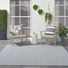 image:imageNourison Home Courtyard Ivory Silver 3 x 5 Oval Area Rug  Easy Clean Non Shedding Bed Room Living Room Dining Room Kitchen 3 x 5 OvalIvory Blue