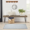 image:imageNourison Home Courtyard Ivory Silver 3 x 5 Oval Area Rug  Easy Clean Non Shedding Bed Room Living Room Dining Room Kitchen 3 x 5 OvalIvory Blue