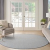 image:imageNourison Home Courtyard Ivory Silver 3 x 5 Oval Area Rug  Easy Clean Non Shedding Bed Room Living Room Dining Room Kitchen 3 x 5 OvalIvory Blue