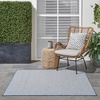 image:imageNourison Home Courtyard Ivory Silver 3 x 5 Oval Area Rug  Easy Clean Non Shedding Bed Room Living Room Dining Room Kitchen 3 x 5 OvalIvory Blue