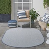 image:imageNourison Home Courtyard Ivory Silver 3 x 5 Oval Area Rug  Easy Clean Non Shedding Bed Room Living Room Dining Room Kitchen 3 x 5 OvalIvory Blue