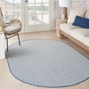 image:imageNourison Home Courtyard Ivory Silver 3 x 5 Oval Area Rug  Easy Clean Non Shedding Bed Room Living Room Dining Room Kitchen 3 x 5 OvalIvory Blue